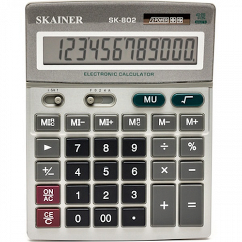 Калькулятор 10 разр. 802 бел, черн - канцтовары в Минске